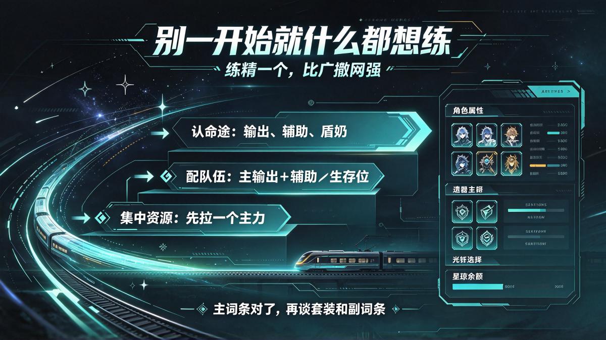 崩坏星穹铁道新手怎么上手？先把命途、队伍和资源三件事理顺